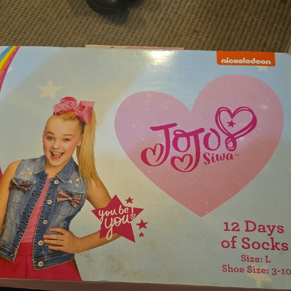 Nickelodeon JoJo Siwa Pink and Blue Kids Socks